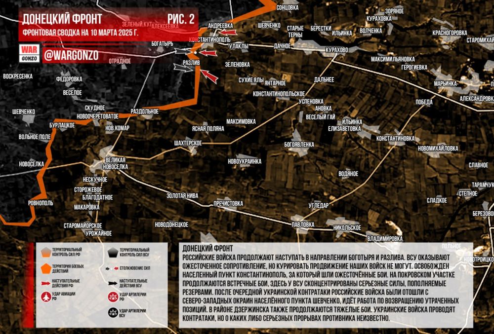 WarGonzo: Фронтовая сводка на утро 10.03.2025 WarGonzo: Фронтовая сводка на утро 10.03.2025