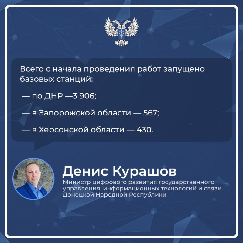 Министр Минцифры ДНР рассказал о развитии подвижной радиотелефонной связи в Республике Министр Минцифры ДНР рассказал о развитии подвижной радиотелефонной связи в Республике