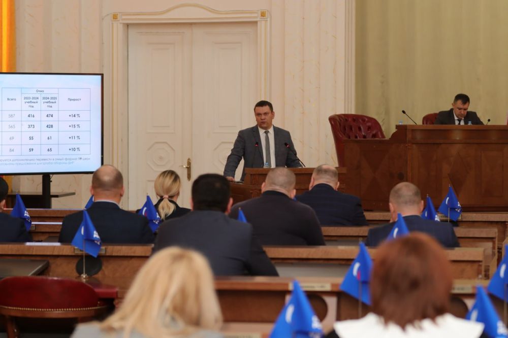 В ходе «правительственного часа» в Народном Совете ДНР министр образования и науки Донецкой Народной Республики Олег Трофимов рассказал депутатам о работе министерства в 2024 году и планах на следующий год В ходе «правительственного часа» в Народном Совете ДНР министр образования и науки Донецкой Народной Республики Олег Трофимов рассказал депутатам о работе министерства в 2024 году и планах на следующий год