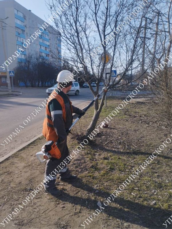 Продолжаются активные работы по облагораживанию района Продолжаются активные работы по облагораживанию района