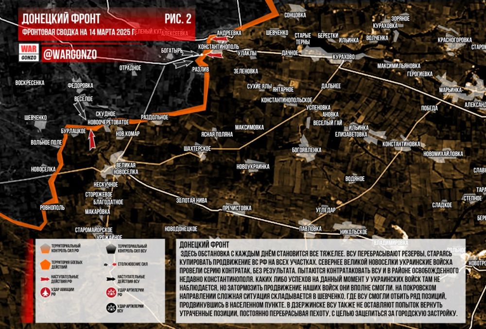 WarGonzo: Фронтовая сводка на утро 14.03.2025 WarGonzo: Фронтовая сводка на утро 14.03.2025
