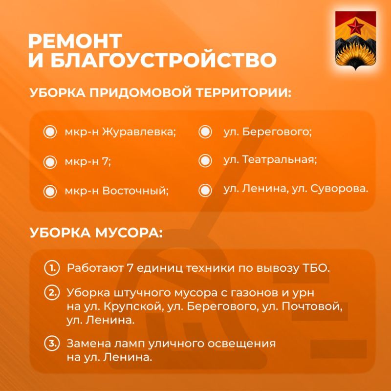 Александр Шатов: Сводка ЖКХ (ремонт и благоустройство) в Шахтерске на 17 марта Александр Шатов: Сводка ЖКХ (ремонт и благоустройство) в Шахтерске на 17 марта