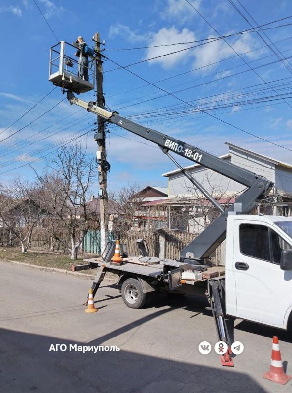 «Мариупольгорсвет» налаживает наружное освещение в поселках городского округа «Мариупольгорсвет» налаживает наружное освещение в поселках городского округа