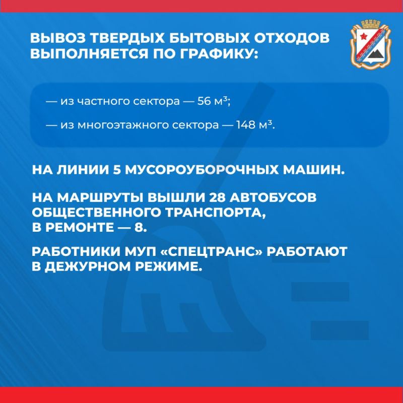Администрация городского округа Снежное сообщает о работе основных систем жизнеобеспечения на утро 24 марта Администрация городского округа Снежное сообщает о работе основных систем жизнеобеспечения на утро 24 марта
