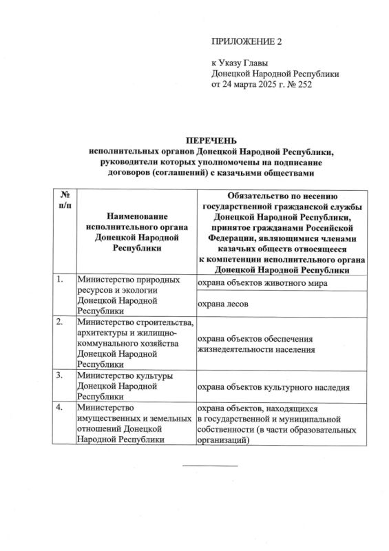 Денис Пушилин подписал ряд указов, касательно казачьих обществ, действующих на территории ДНР Денис Пушилин подписал ряд указов, касательно казачьих обществ, действующих на территории ДНР