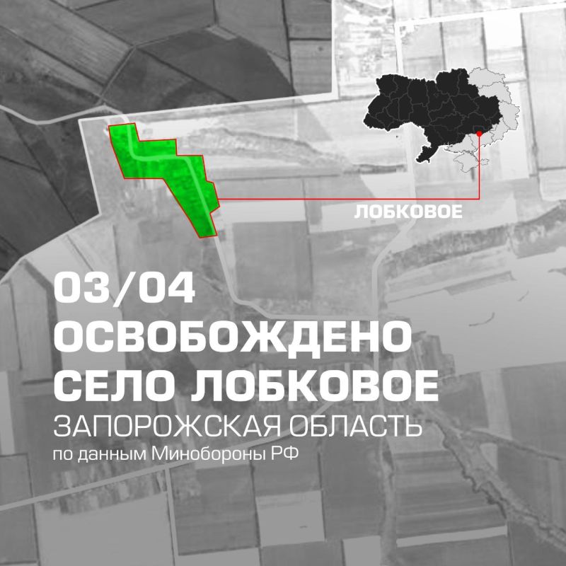 Вооруженные силы Российской Федерации освободили село Весёлое в ДНР и село Лобковое в Запорожской области: Вооруженные силы Российской Федерации освободили село Весёлое в ДНР и село Лобковое в Запорожской области: