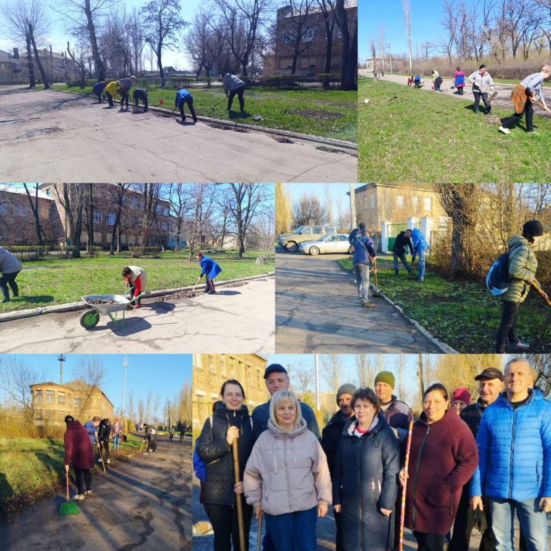 В посёлке Пантелеймоновка состоялся второй весенний общереспубликанский субботник в рамках двухмесячника по благоустройству В посёлке Пантелеймоновка состоялся второй весенний общереспубликанский субботник в рамках двухмесячника по благоустройству