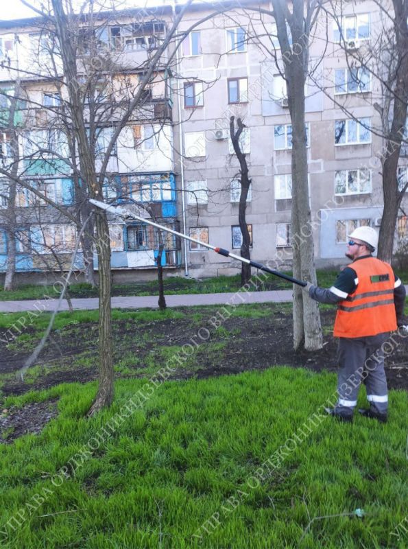 Работы жилищно-коммунальных предприятий по благоустройству района Работы жилищно-коммунальных предприятий по благоустройству района