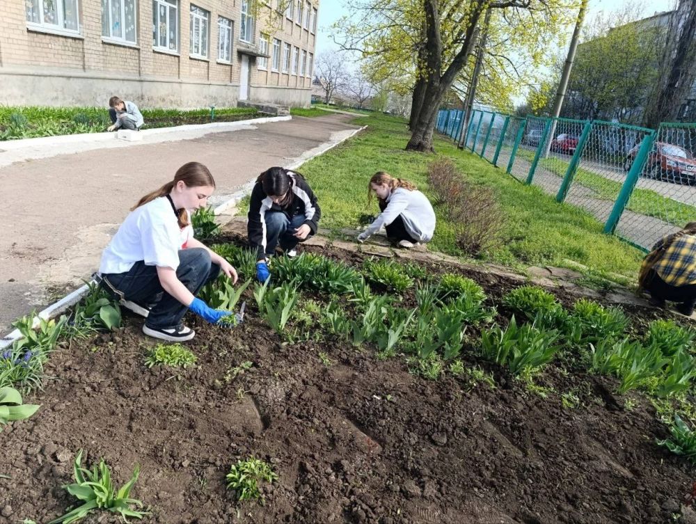 Учащиеся 7-А класса, ребята из Движения Первых и юнармейцы юнармейского отряда "Опора" ГБОУ "СШ №19 Г. О. Харцызск" приняли участие в акции "Сад Памяти" Учащиеся 7-А класса, ребята из Движения Первых и юнармейцы юнармейского отряда "Опора" ГБОУ "СШ №19 Г. О. Харцызск" приняли участие в акции "Сад Памяти"