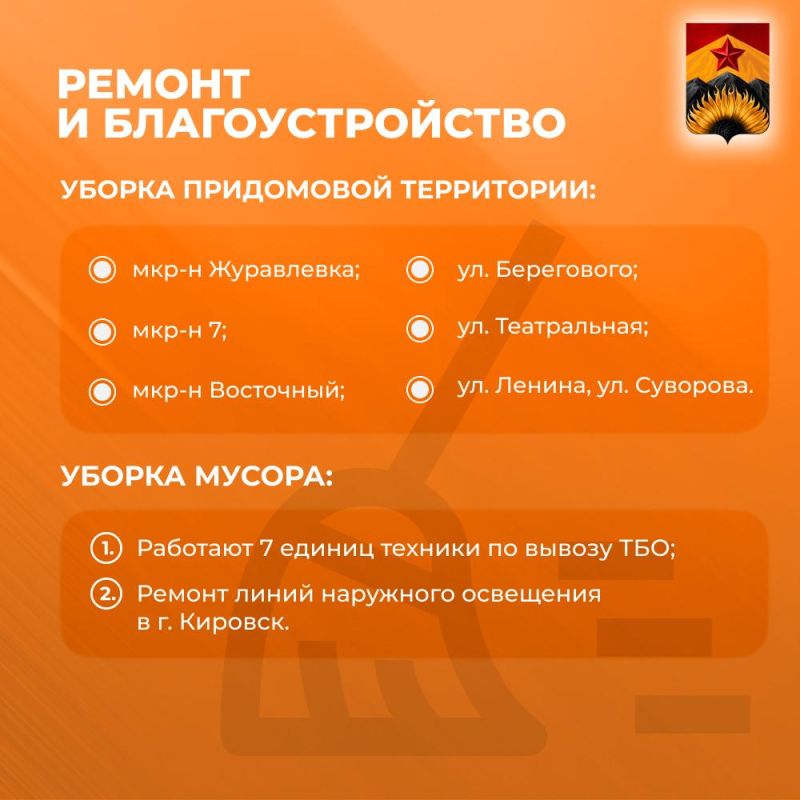 Александр Шатов: Сводка ЖКХ (ремонт и благоустройство) в Шахтерске на 25 апреля Александр Шатов: Сводка ЖКХ (ремонт и благоустройство) в Шахтерске на 25 апреля