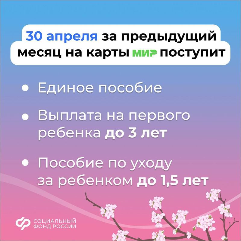 График выплаты детских пособий в ДНР в связи с майскими праздниками График выплаты детских пособий в ДНР в связи с майскими праздниками