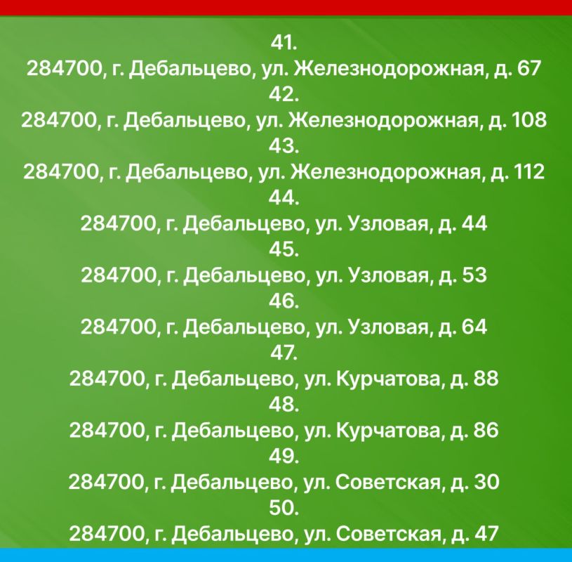 Перечень заглубленных помещений подземного пространства для укрытия населения, расположенных на территории города Дебальцево Перечень заглубленных помещений подземного пространства для укрытия населения, расположенных на территории города Дебальцево