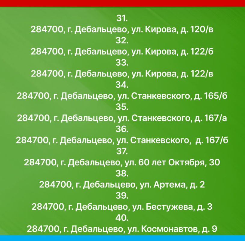 Перечень заглубленных помещений подземного пространства для укрытия населения, расположенных на территории города Дебальцево Перечень заглубленных помещений подземного пространства для укрытия населения, расположенных на территории города Дебальцево