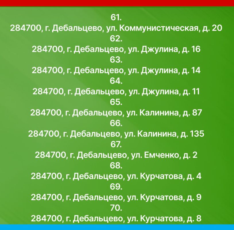 Перечень заглубленных помещений подземного пространства для укрытия населения, расположенных на территории города Дебальцево Перечень заглубленных помещений подземного пространства для укрытия населения, расположенных на территории города Дебальцево