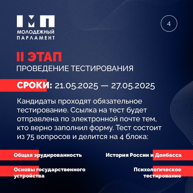Обновленная информация о Конкурсе в IV созыв Молодежного парламента ДНР Обновленная информация о Конкурсе в IV созыв Молодежного парламента ДНР