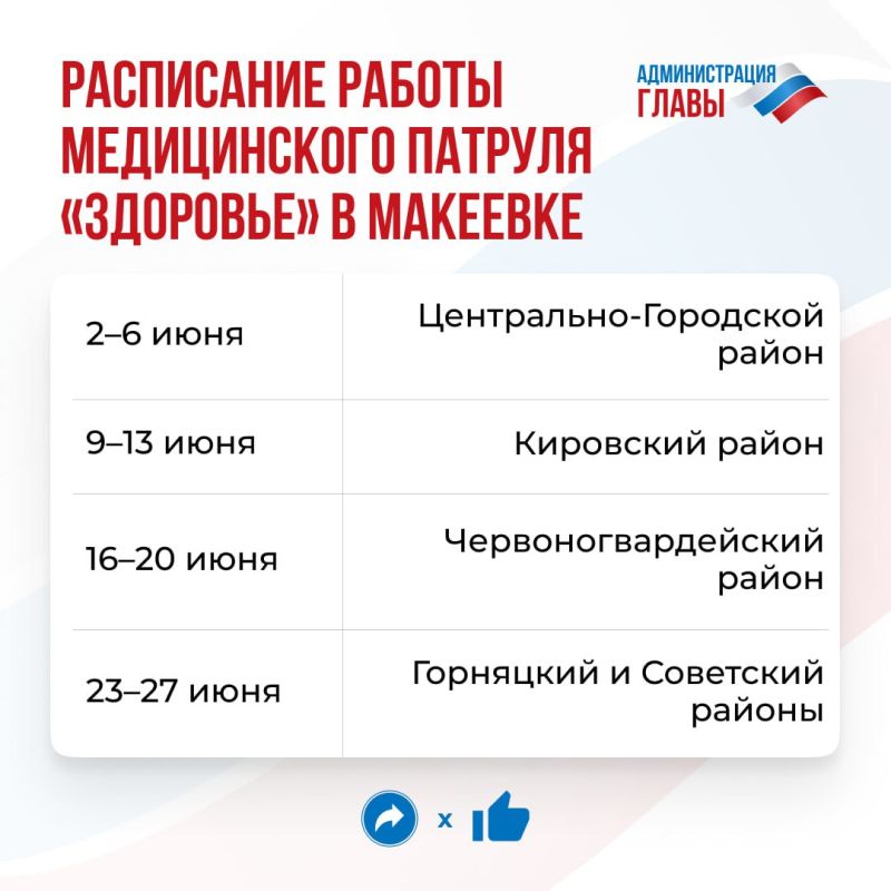 С 12 мая медицинский патруль «Здоровье» работает в районах Донецка и Макеевки С 12 мая медицинский патруль «Здоровье» работает в районах Донецка и Макеевки