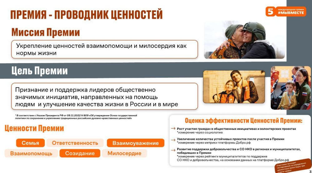 12 апреля стартует Международная премия #МЫВМЕСТЕ 12 апреля стартует Международная премия #МЫВМЕСТЕ