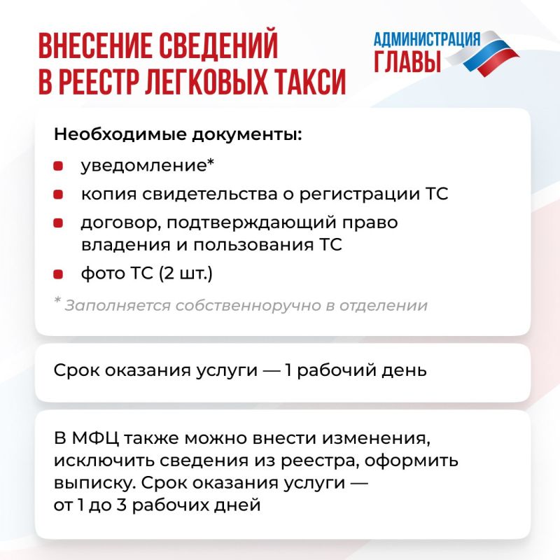 В отделениях МФЦ ДНР стали доступны новые услуги, которые касаются работы легковых такси В отделениях МФЦ ДНР стали доступны новые услуги, которые касаются работы легковых такси