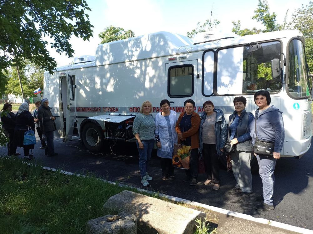 Медики ГБУ ДНР "ЦРБ Тельмановского района" осуществили выезд на передвижном комплексе Флюорограф-Маммограф в с.Каменка Медики ГБУ ДНР "ЦРБ Тельмановского района" осуществили выезд на передвижном комплексе Флюорограф-Маммограф в с.Каменка