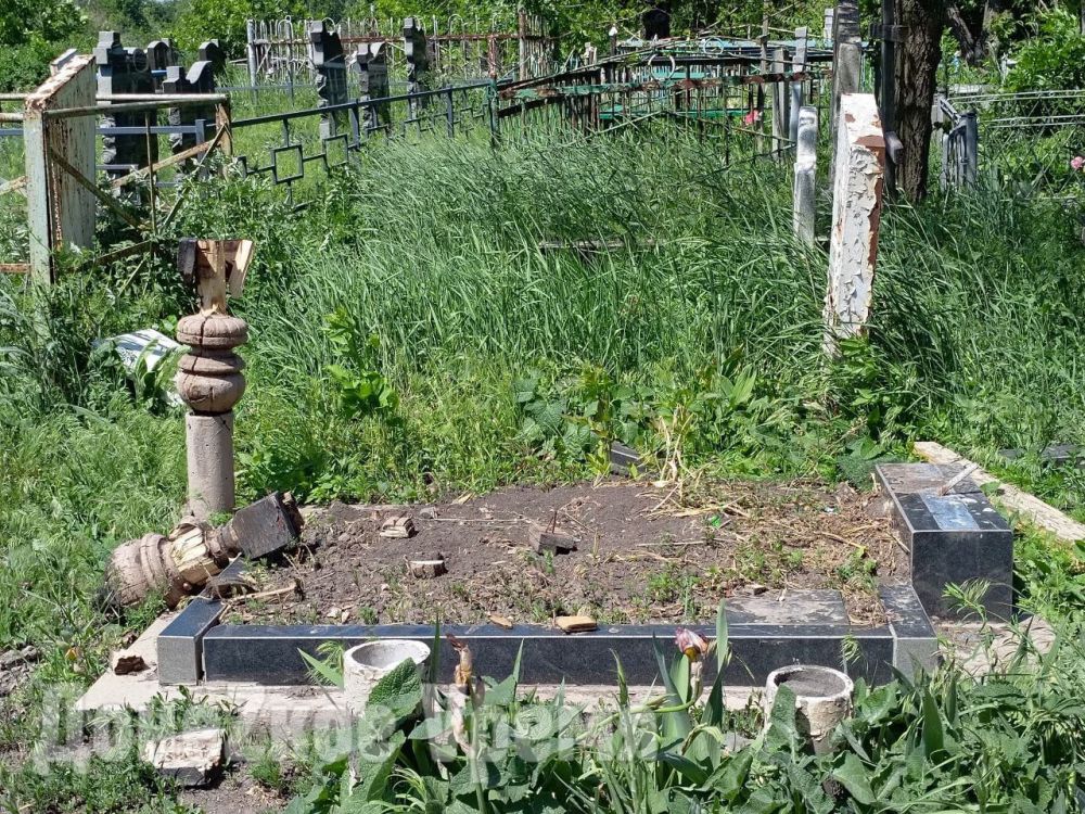 Где искать виновных: на донецком кладбище "Флора" неизвестный снес несколько могил Где искать виновных: на донецком кладбище "Флора" неизвестный снес несколько могил