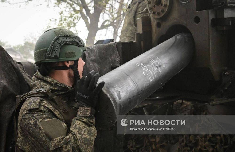 Боевая работа расчёта 152-мм самоходной пушки 2С5 «Гиацинт-С» группировки войск «Центр» на Покровском (Красноармейском) направлении Боевая работа расчёта 152-мм самоходной пушки 2С5 «Гиацинт-С» группировки войск «Центр» на Покровском (Красноармейском) направлении