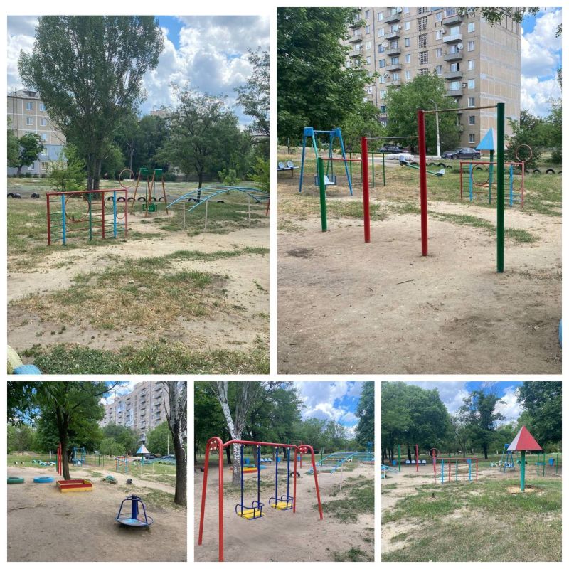 В преддверии Международного дня защиты детей в г. Моспино были благоустроены детские площадки В преддверии Международного дня защиты детей в г. Моспино были благоустроены детские площадки