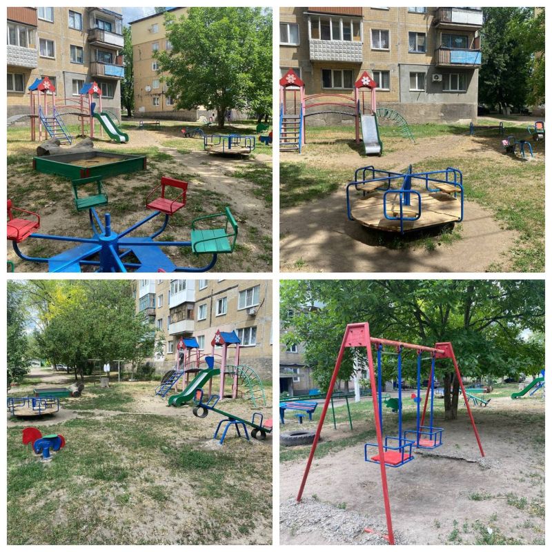 В преддверии Международного дня защиты детей в г. Моспино были благоустроены детские площадки В преддверии Международного дня защиты детей в г. Моспино были благоустроены детские площадки