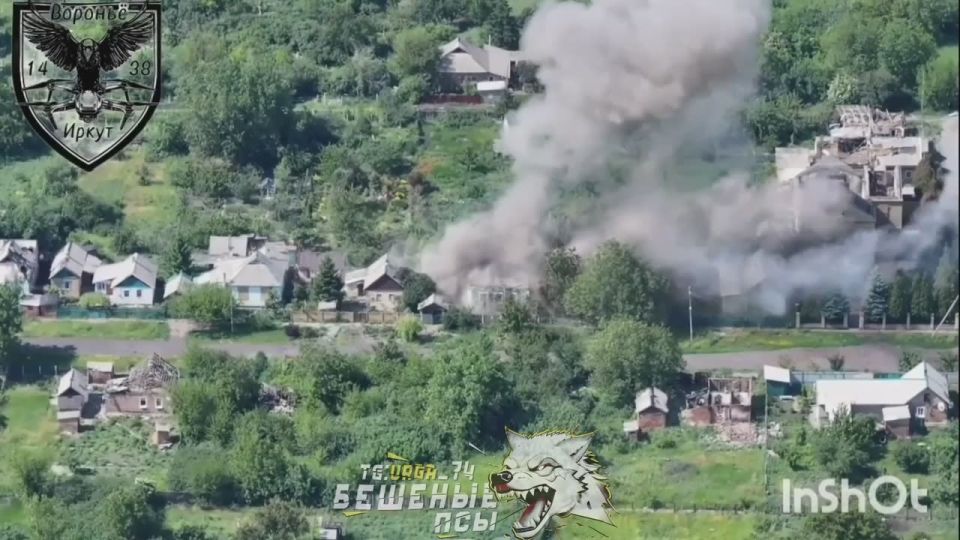 Удар дроном «Молния» по пункту управления БПЛА 68 егерской бригады ВСУ на Покровском направлении