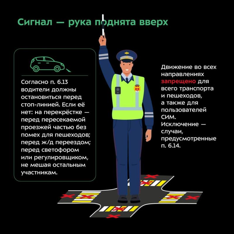 Иногда на оживлённых дорогах можно встретить автоинспектора, который управляет транспортным потоком и движением пешеходов с помощью специальных жестов, установленных ПДД Иногда на оживлённых дорогах можно встретить автоинспектора, который управляет транспортным потоком и движением пешеходов с помощью специальных жестов, установленных ПДД