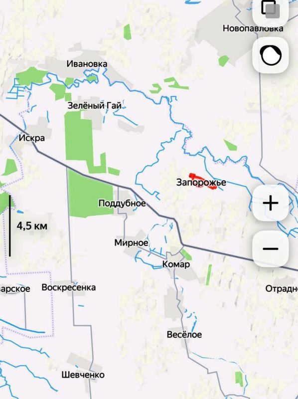 Тем временем поступают оперативные сведения о том, что нацисты покинули село Запорожье, лежащее в устье реки Волчья у границы с Днепропетровской областью