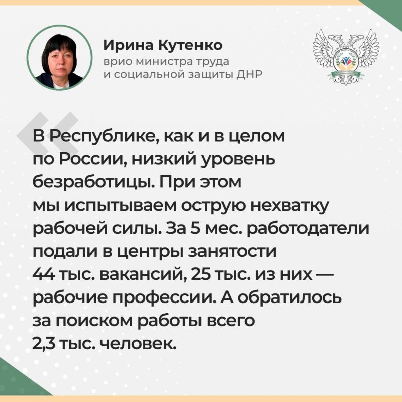 Источник: МИНТРУД ДНР Источник: МИНТРУД ДНР