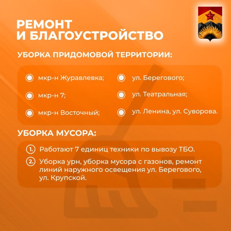 Александр Шатов: Сводка ЖКХ (ремонт и благоустройство) в Шахтерске на 18 июня Александр Шатов: Сводка ЖКХ (ремонт и благоустройство) в Шахтерске на 18 июня