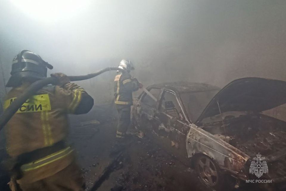Донецкие огнеборцы ликвидировали пожар на СТО Донецкие огнеборцы ликвидировали пожар на СТО