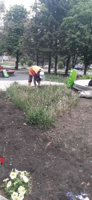 Коммунальщики Снежного продолжают благоустраивать территории общего пользования Коммунальщики Снежного продолжают благоустраивать территории общего пользования