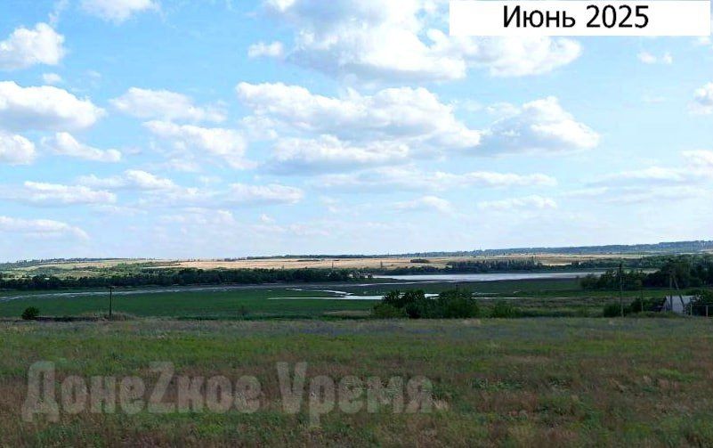 Разница налицо: за год река Крынка в ДНР сильно обмелела Разница налицо: за год река Крынка в ДНР сильно обмелела