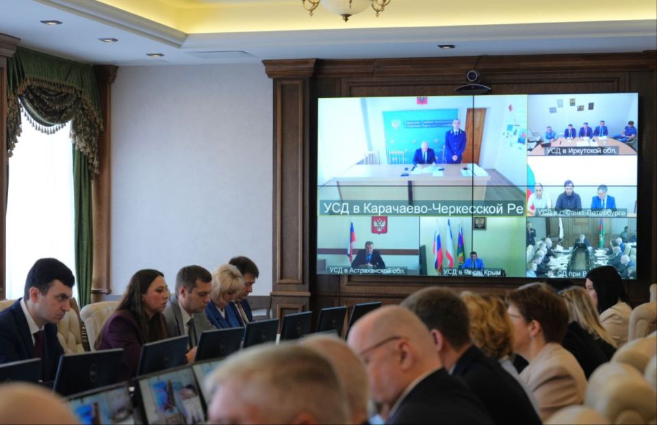 На расширенном заседании Коллегии Судебного департамента обсудили кадровые вопросы, ДМС для судей и техническое оснащение судов в новых регионах На расширенном заседании Коллегии Судебного департамента обсудили кадровые вопросы, ДМС для судей и техническое оснащение судов в новых регионах