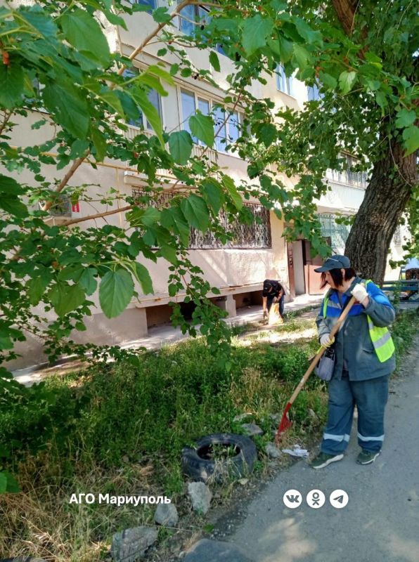 «Мариупольжилкомплекс» провел уборку 14 дворов в Приморском и Ильичевском районах «Мариупольжилкомплекс» провел уборку 14 дворов в Приморском и Ильичевском районах