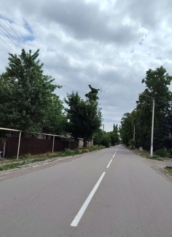 Александр Шатов: В Шахтерском округе наносят дорожную разметку Александр Шатов: В Шахтерском округе наносят дорожную разметку