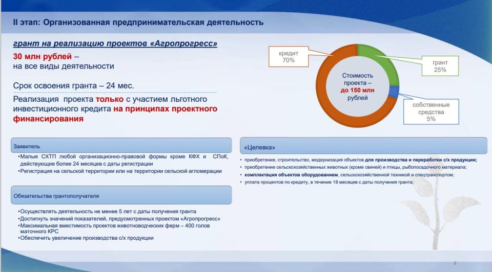 Меры поддержки субъектов МСП в сфере переработки сельскохозяйственной продукции Меры поддержки субъектов МСП в сфере переработки сельскохозяйственной продукции
