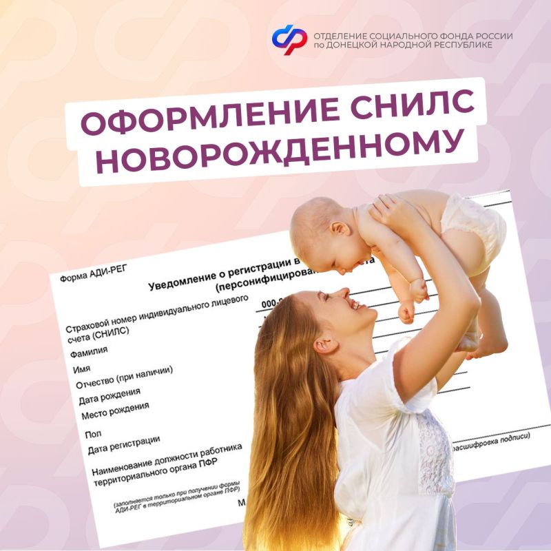 Как оформить СНИЛС на новорожденного в ДНР