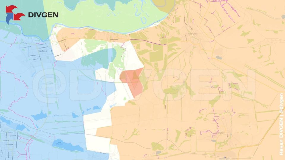 Изменения линии фронта за прошедшие сутки нанёс на карту канал "DivGen" Изменения линии фронта за прошедшие сутки нанёс на карту канал "DivGen"