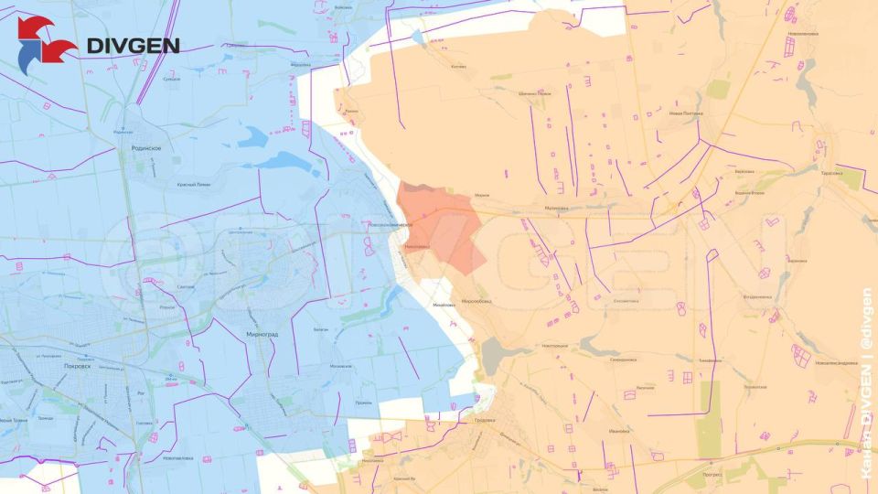 Изменения линии фронта за минувшие сутки нанёс на карту канал "DivGen": Изменения линии фронта за минувшие сутки нанёс на карту канал "DivGen":