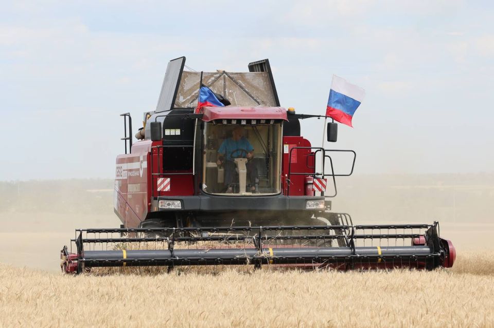 Александр Подгорный: Несмотря на чрезвычайно непростые погодные условия, сопровождающиеся изнуряющей жарой свыше +40 градусов, хлеборобы ДНР продолжают уверенно вести уборочную кампанию 2025 года Александр Подгорный: Несмотря на чрезвычайно непростые погодные условия, сопровождающиеся изнуряющей жарой свыше +40 градусов, хлеборобы ДНР продолжают уверенно вести уборочную кампанию 2025 года