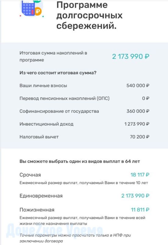 Три тысячи превратятся в три миллиона? Что предлагают банки по программам долгосрочных сбережений в ДНР Три тысячи превратятся в три миллиона? Что предлагают банки по программам долгосрочных сбережений в ДНР