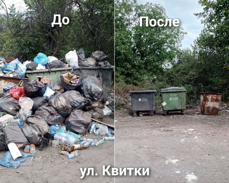 В Снежном проведена работа по вывозу перенакоплений с площадок ТКО В Снежном проведена работа по вывозу перенакоплений с площадок ТКО