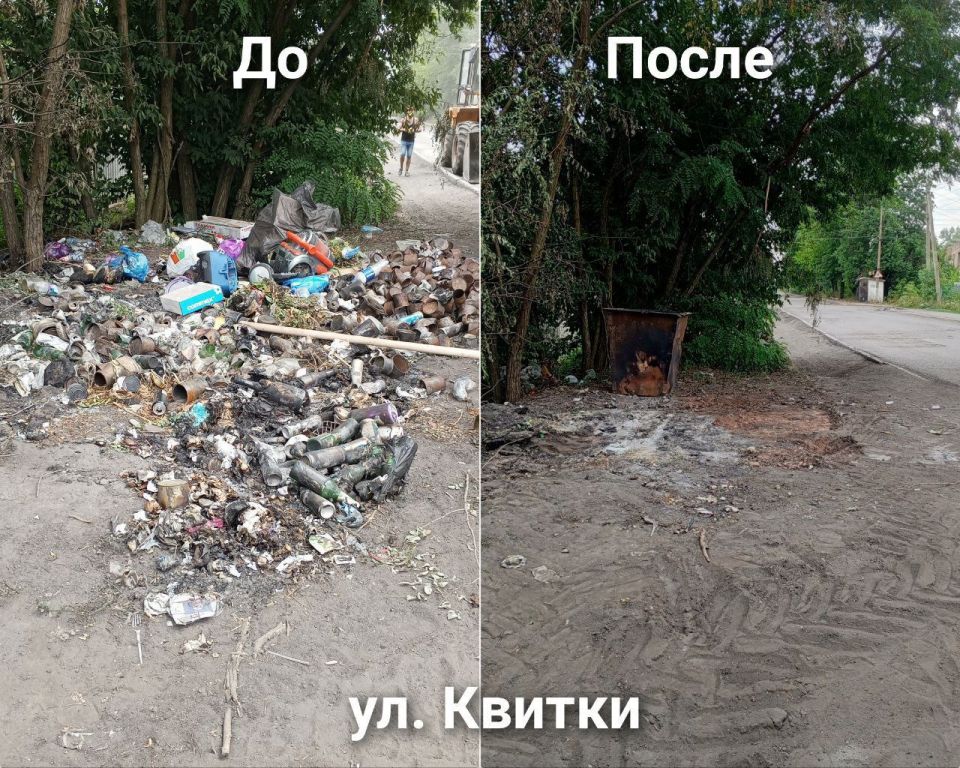 В Снежном проведена работа по вывозу перенакоплений с площадок ТКО В Снежном проведена работа по вывозу перенакоплений с площадок ТКО
