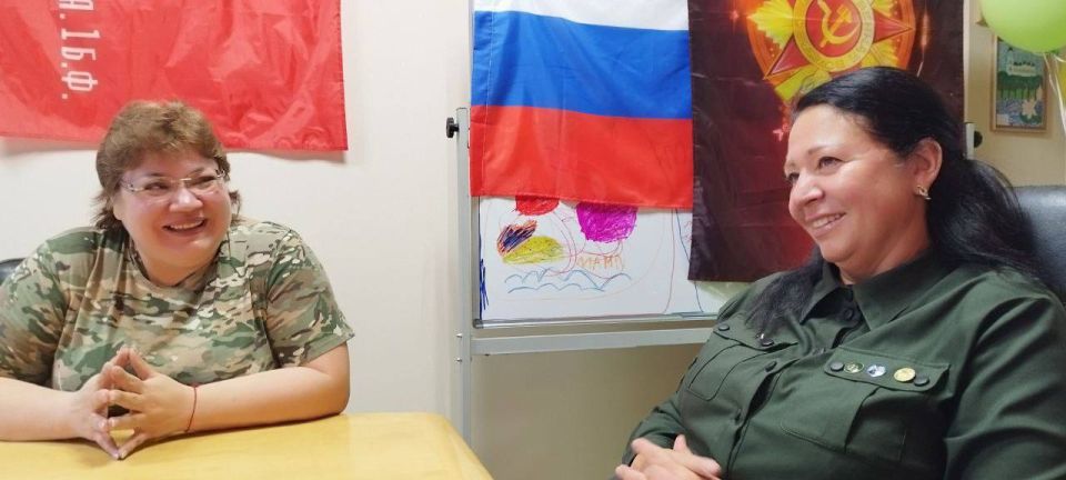 В КСВО ДНР в гостях председатель Союза женщин-военнослужащих Российской Федерации Мария Большакова В КСВО ДНР в гостях председатель Союза женщин-военнослужащих Российской Федерации Мария Большакова