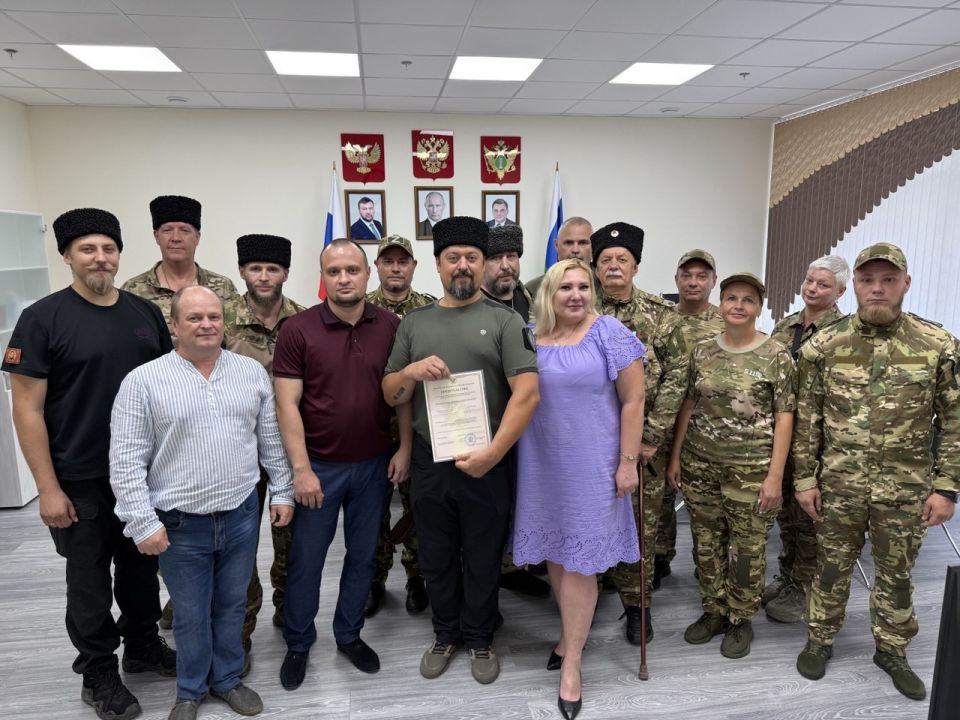 Донецкой Народной Республике зарегистрировано первое реестровое казачье общество — ГКО «Станица Донецкая» Донецкой Народной Республике зарегистрировано первое реестровое казачье общество — ГКО «Станица Донецкая»