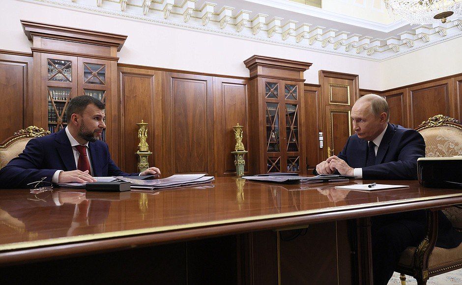 Первая среди актуальных: Владимир Путин обсудил с Денисом Пушилиным проблемы с водой в ДНР Первая среди актуальных: Владимир Путин обсудил с Денисом Пушилиным проблемы с водой в ДНР