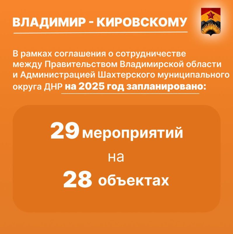 Александр Шатов: Продолжаем реализацию плана по восстановлению Шахтерского муниципального округа в 2025 году с шефами-регионами! Александр Шатов: Продолжаем реализацию плана по восстановлению Шахтерского муниципального округа в 2025 году с шефами-регионами!